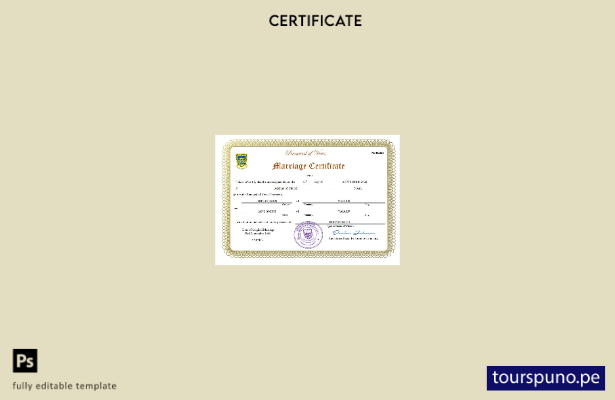 listo para imprimir plantilla de plantilla de certificado de matrimonio de Tuval